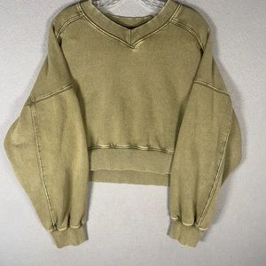 Free People Movement  Intercept pullover sweatshirt Green Size Medium M